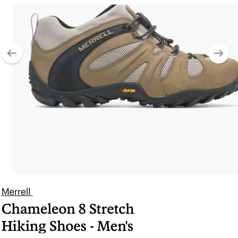Merrell Chameleon 8 Stretch Men’s Hiking Boot, Size 7.5, Kangaroo